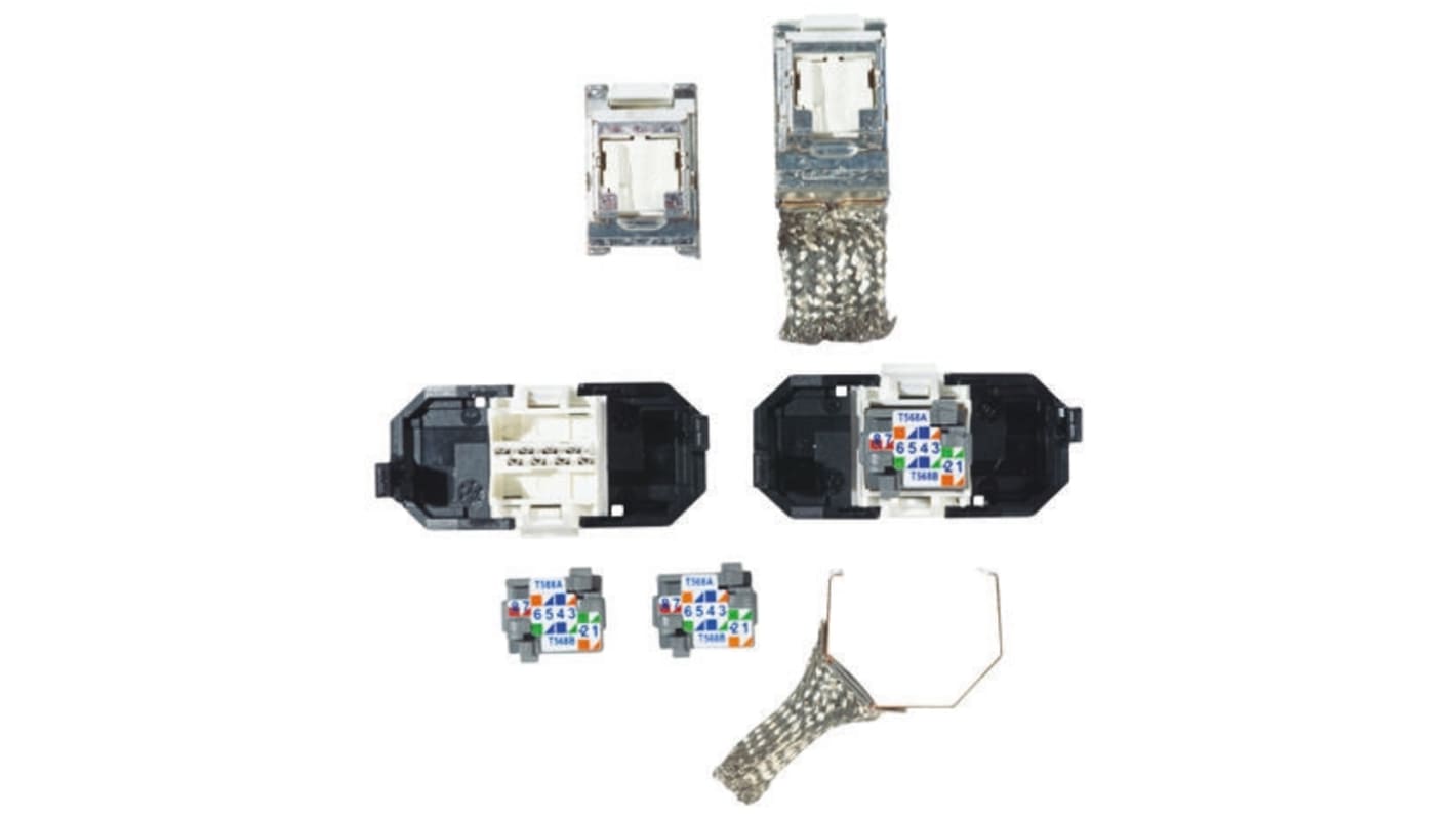 3M Female RJ45 Connector, Keystone Mount, Cat5e, STP Shield