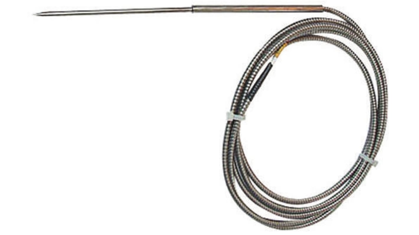 Sensor RTD PT100 Jumo de 2 x 3 hilos, sonda: Ø 5mm, long. 150mm, cable de 3m, temp. -50°C → +260°C