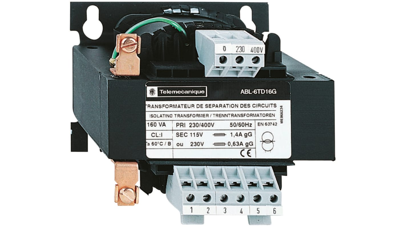 Schneider Electric 100VA 1 Output Chassis Mounting Transformer, 230V ac