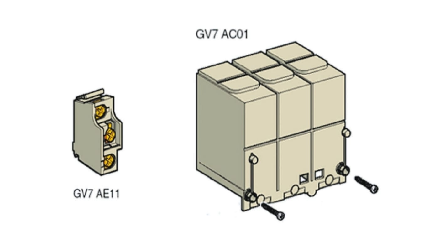 Terminales de carril DIN Schneider Electric GV7A