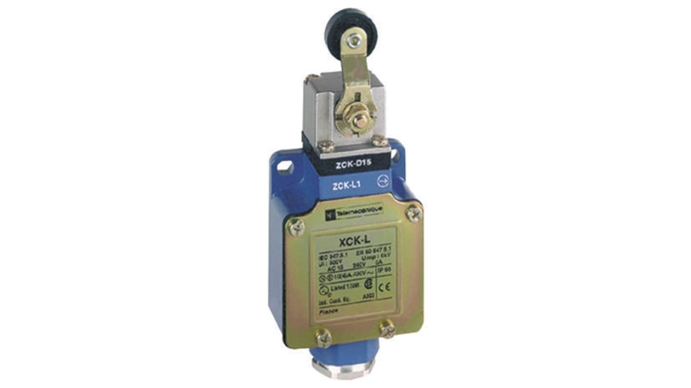 Telemecanique Sensors OsiSense XC Series Lever Limit Switch, NO/NC, IP66, SPDT, Zinc Alloy Housing, 240V ac Max, 10A Max