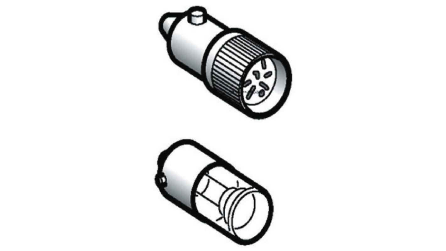 Ampoule à LED avec reflecteur Orange, BA9, 24 V ac/dc