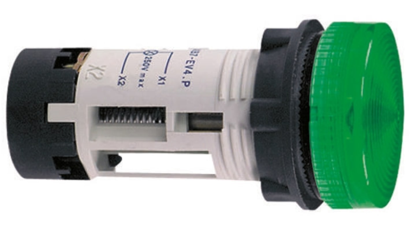 Schneider Electric Leuchtmelder Harmony XB7 250V Klar, Ausschnitt-Ø 22mm Tafelmontage IP20, IP65 Schraub