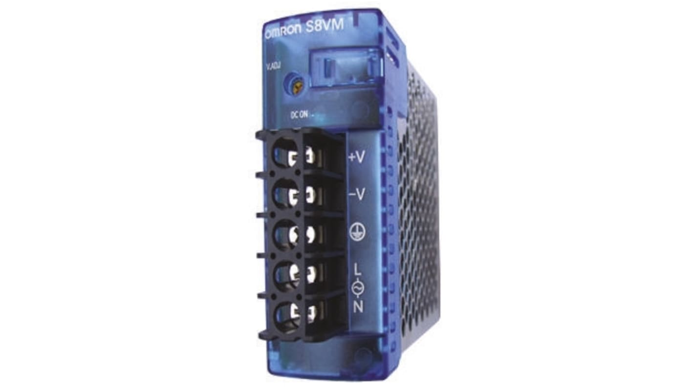 Omron S8VM Switch Mode DIN Rail Panel Mount Power Supply, 85 → 264V ac ac Input, 12V dc dc Output, 1.3A Output,