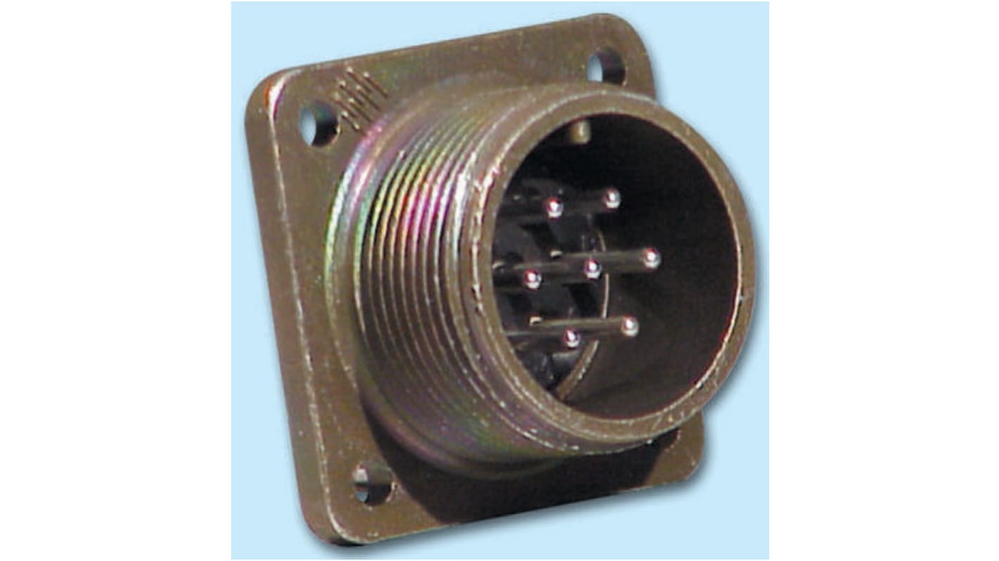 Glenair 14 Way Box Mount MIL Spec Circular Connector Receptacle, Pin Contacts,Shell Size 20, MIL-DTL-5015