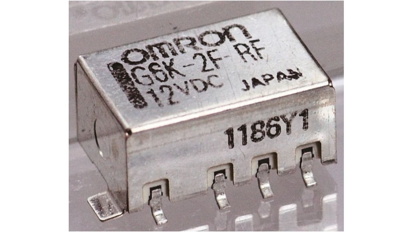 Omron 高周波リレー (RFリレー) 12V dc DPDT, G6KU-2F-RF-DC12V