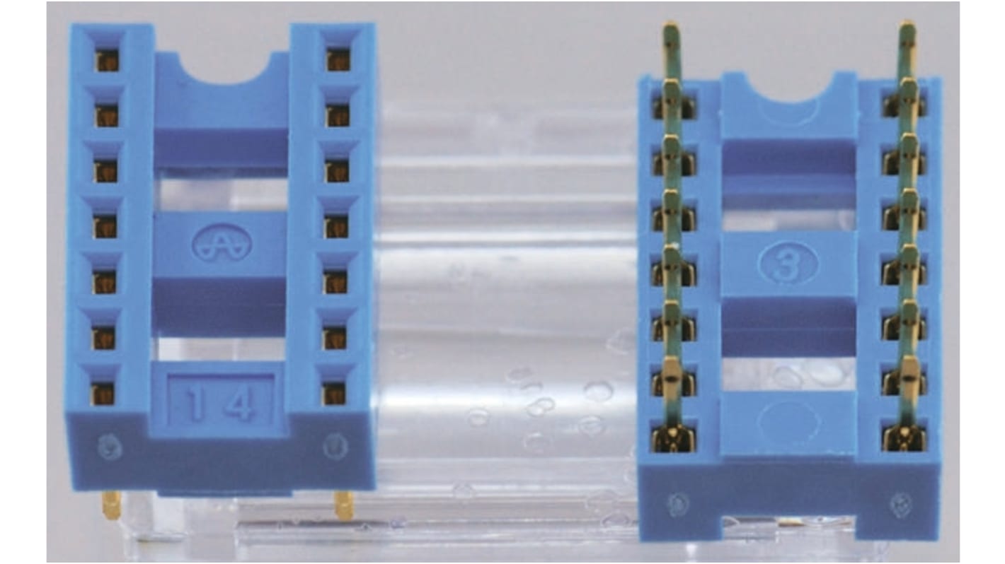 Yamaichi 2.54mm Pitch 14 Way, Through Hole IC Dip Socket, 1A