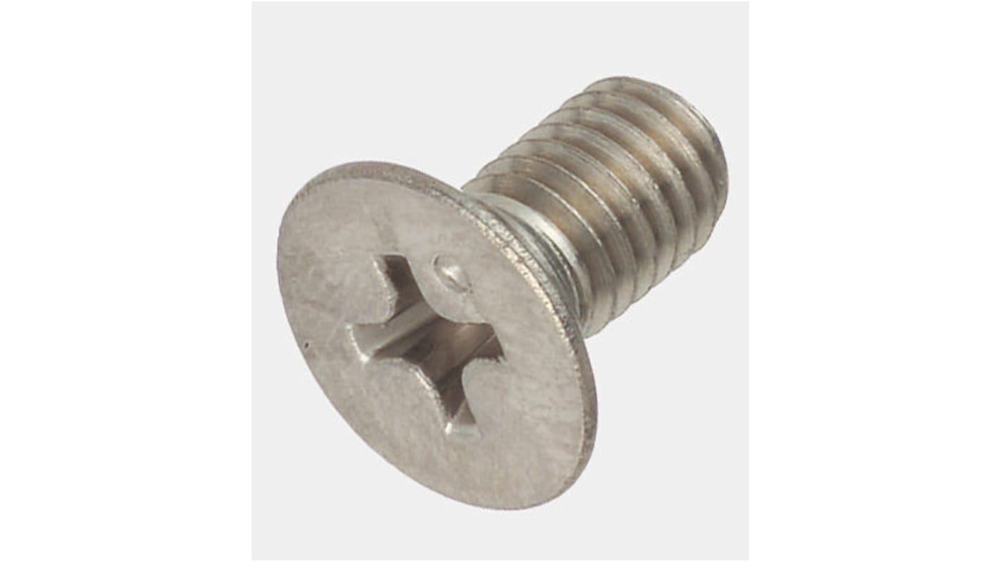 Yahata Neji Plain Flat Stainless Steel Tamper Proof Security Screw, M2 x 8mm