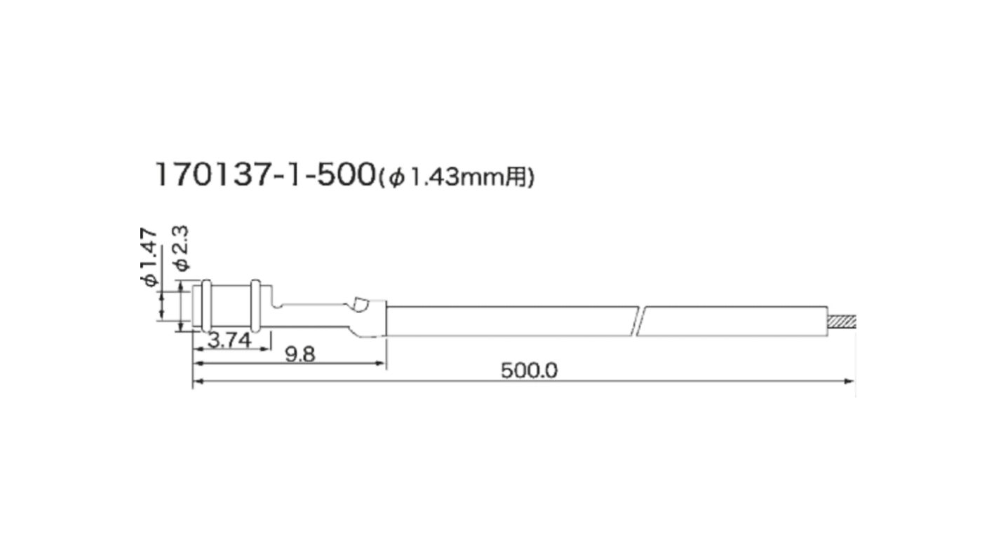 エスケイ工機 コンタクトプローブ(プローブピン) リング形 170137-1-500-BK