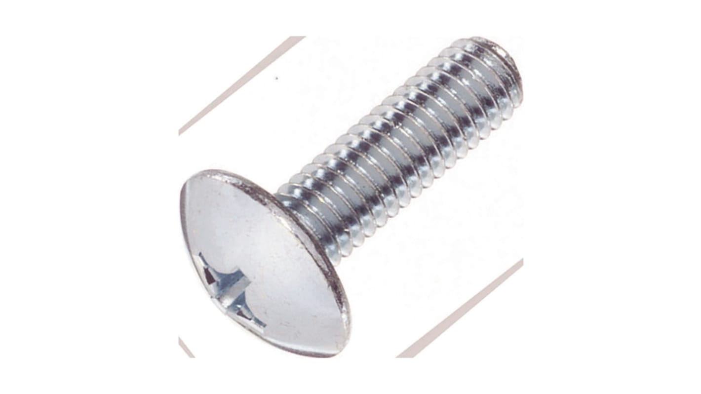 Yahata Neji Cross Truss Steel Machine Screws, M5x10mm