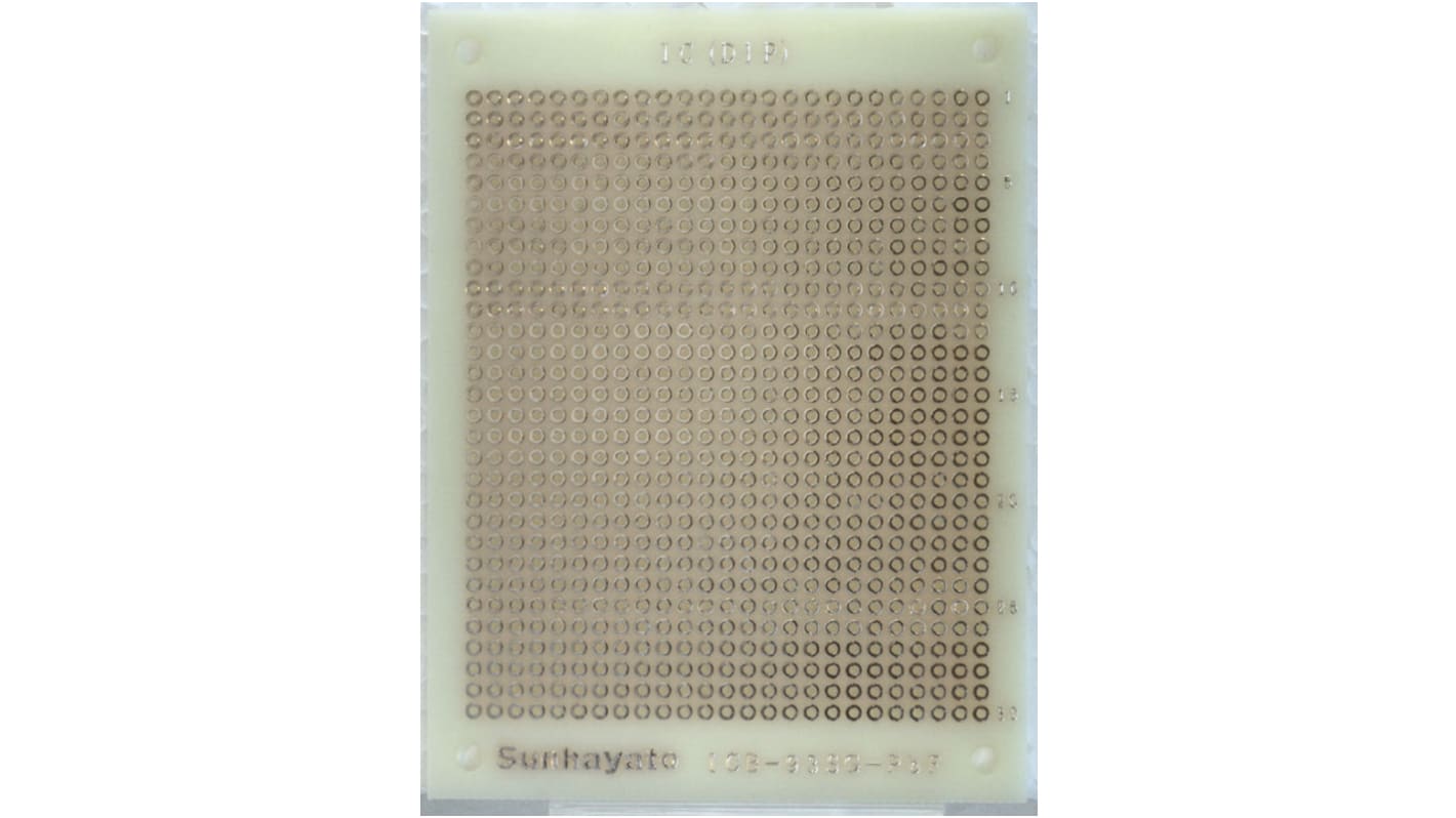 Sunhayato Matrix Board 0.9mm Holes, 2.54 x 2.54mm Pitch, 72 x 47 x 1.2mm