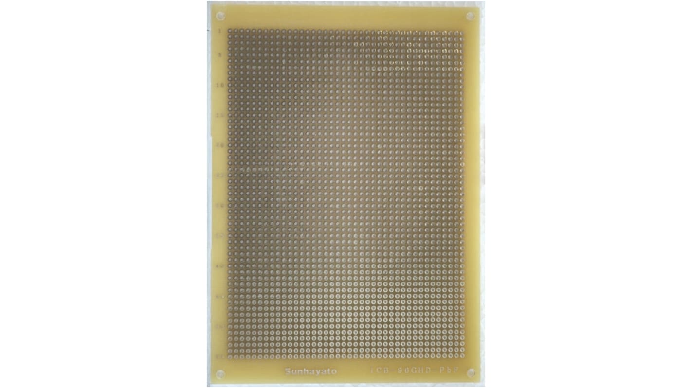 Double Sided Matrix Board FR4 0.9mm Holes, 2.54 x 2.54mm Pitch, 232 x 137 x 1.6mm