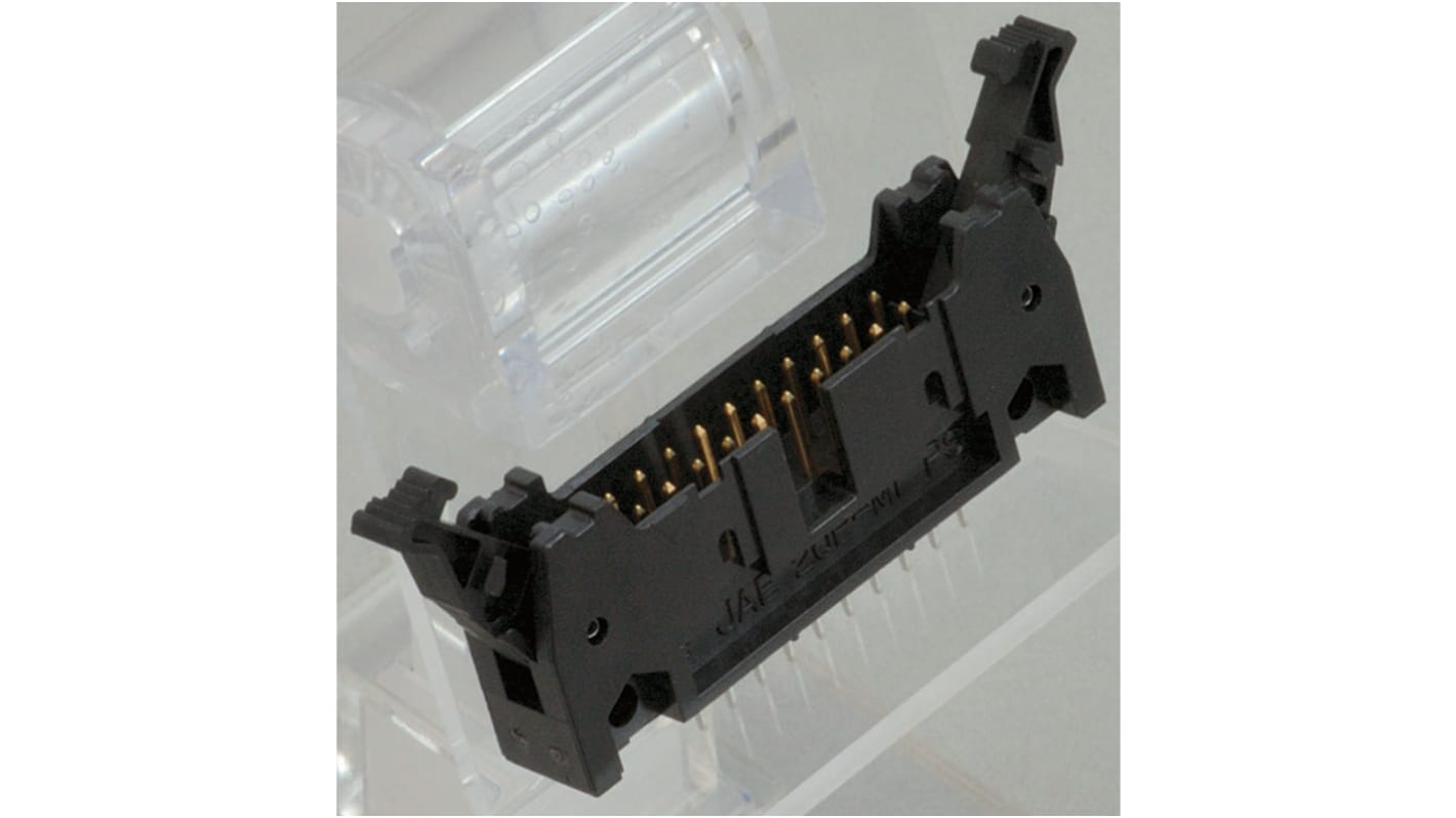 JAE PS Series Straight Through Hole PCB Header, 16 Contact(s), 2.54mm Pitch, 2 Row(s), Shrouded