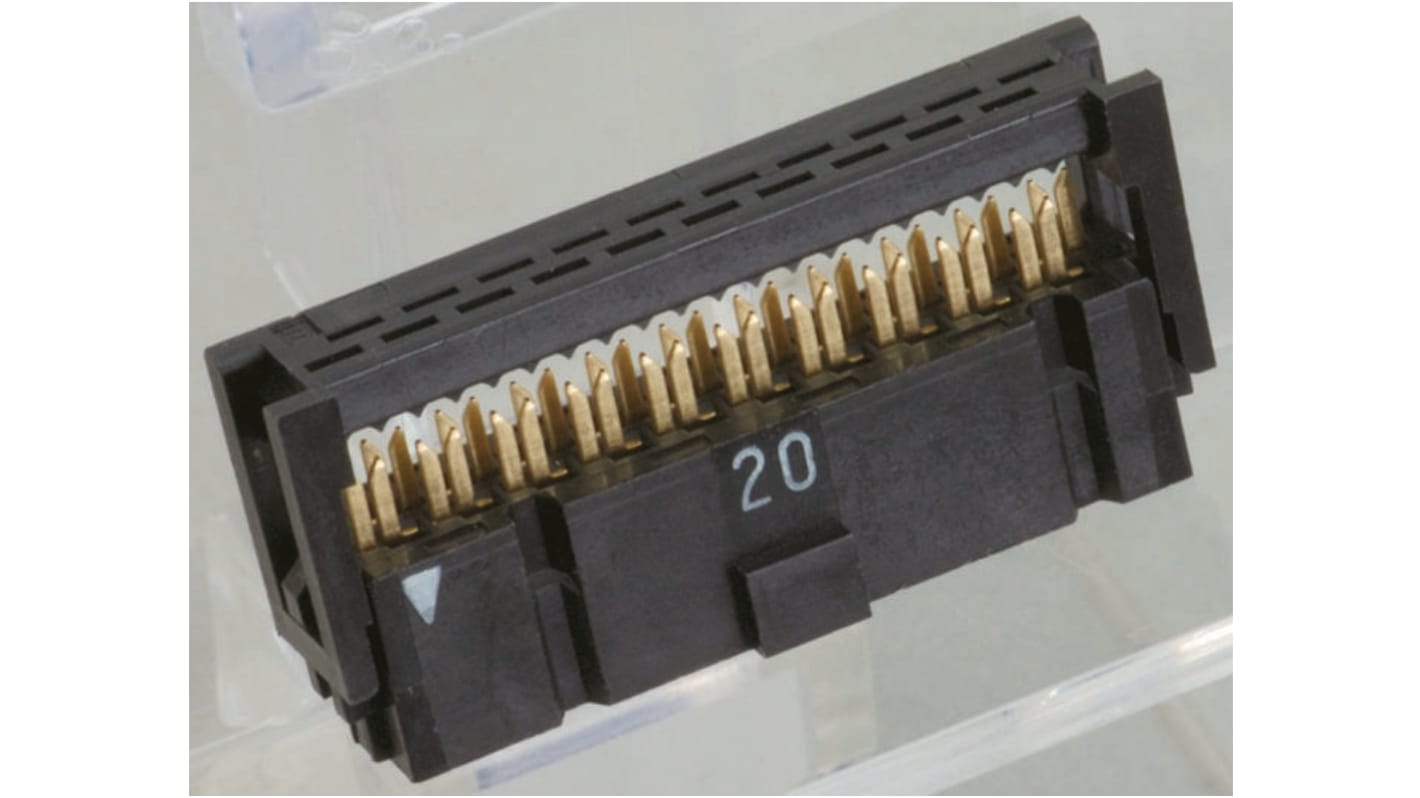 JAE PS-MIL IDC-Steckverbinder Buchse, gewinkelt, 30-polig / 2-reihig, Raster 2.54mm