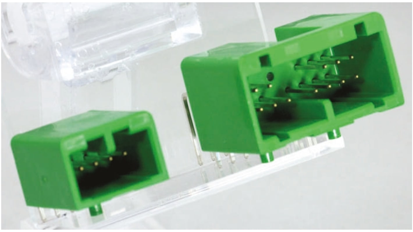 JAE IL-AG5 Series Right Angle Through Hole PCB Header, 18 Contact(s), 2.5mm Pitch, 2 Row(s), Shrouded