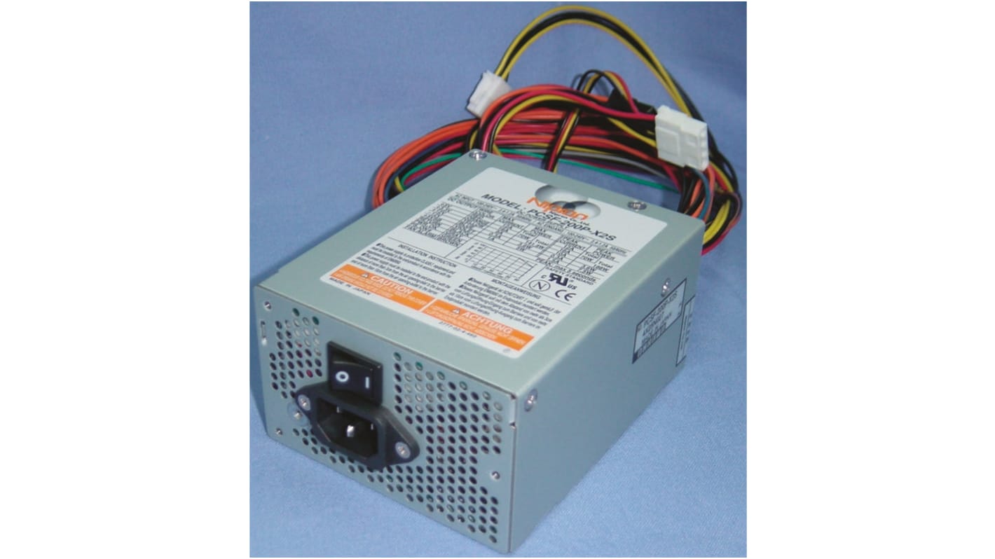 Nipron PC 電源, 入力：85 → 264V ac, 出力：3.3 V dc, 5 V dc, ±12 V dc, 定格電力：150.4W PCSF-200P-X2S