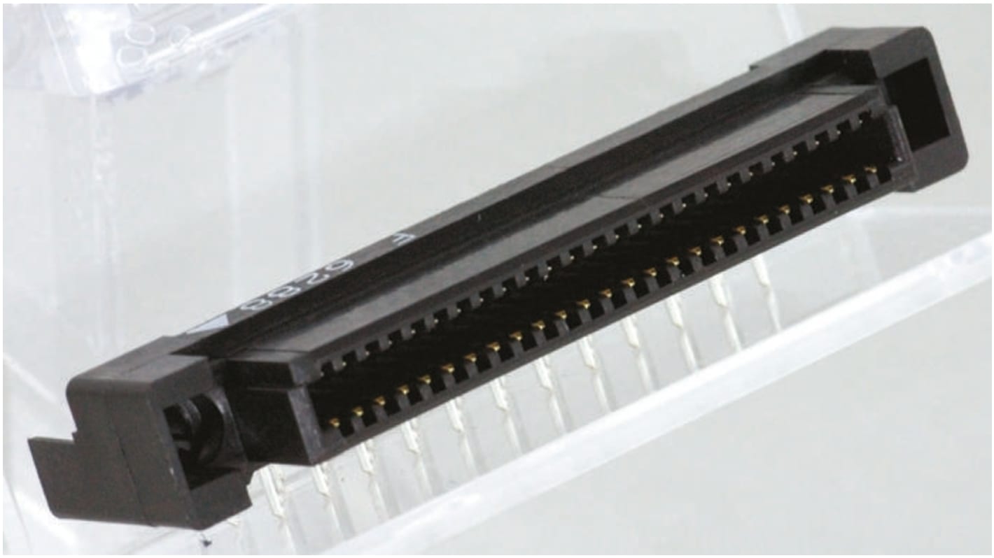 KEL Corporation 8800 Series Right Angle Through Hole Mount PCB Socket, 80-Contact, 2-Row, 2.54mm Pitch, Solder