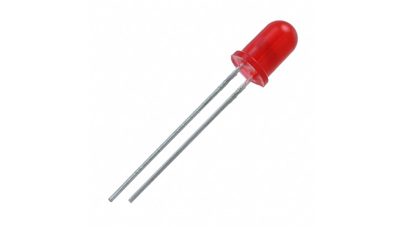 LED ROHM, Rojo, 650 nm, Vf= 2 V, 40°, mont. pasante, encapsulado 5 mm (T-1 3/4)