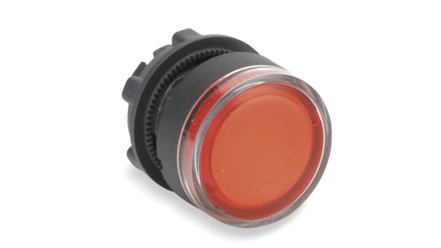 Schneider Electric Harmony XB5 Series Red Illuminated Momentary Push Button Head, 22mm Cutout, IP66, IP67, IP69K