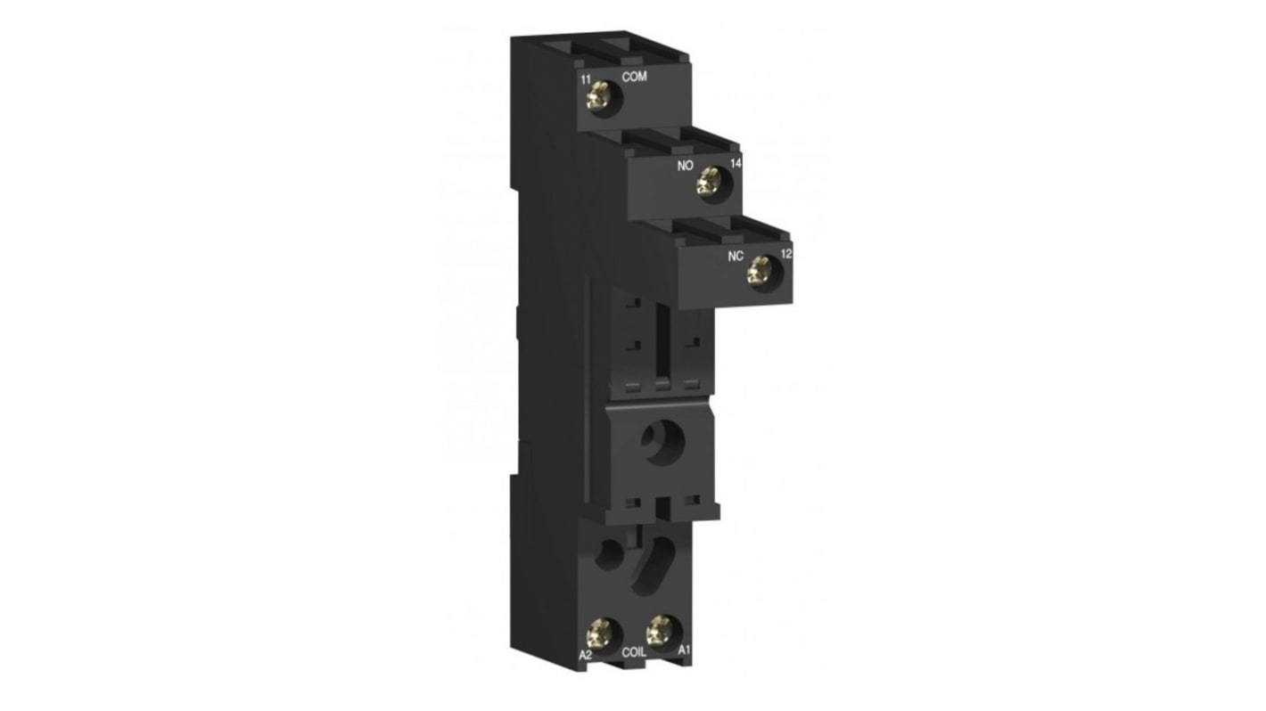 Support relais Schneider Electric série Harmony Relay RSB 6 contacts, Rail DIN, <250V c.a., pour Relais série RSZ