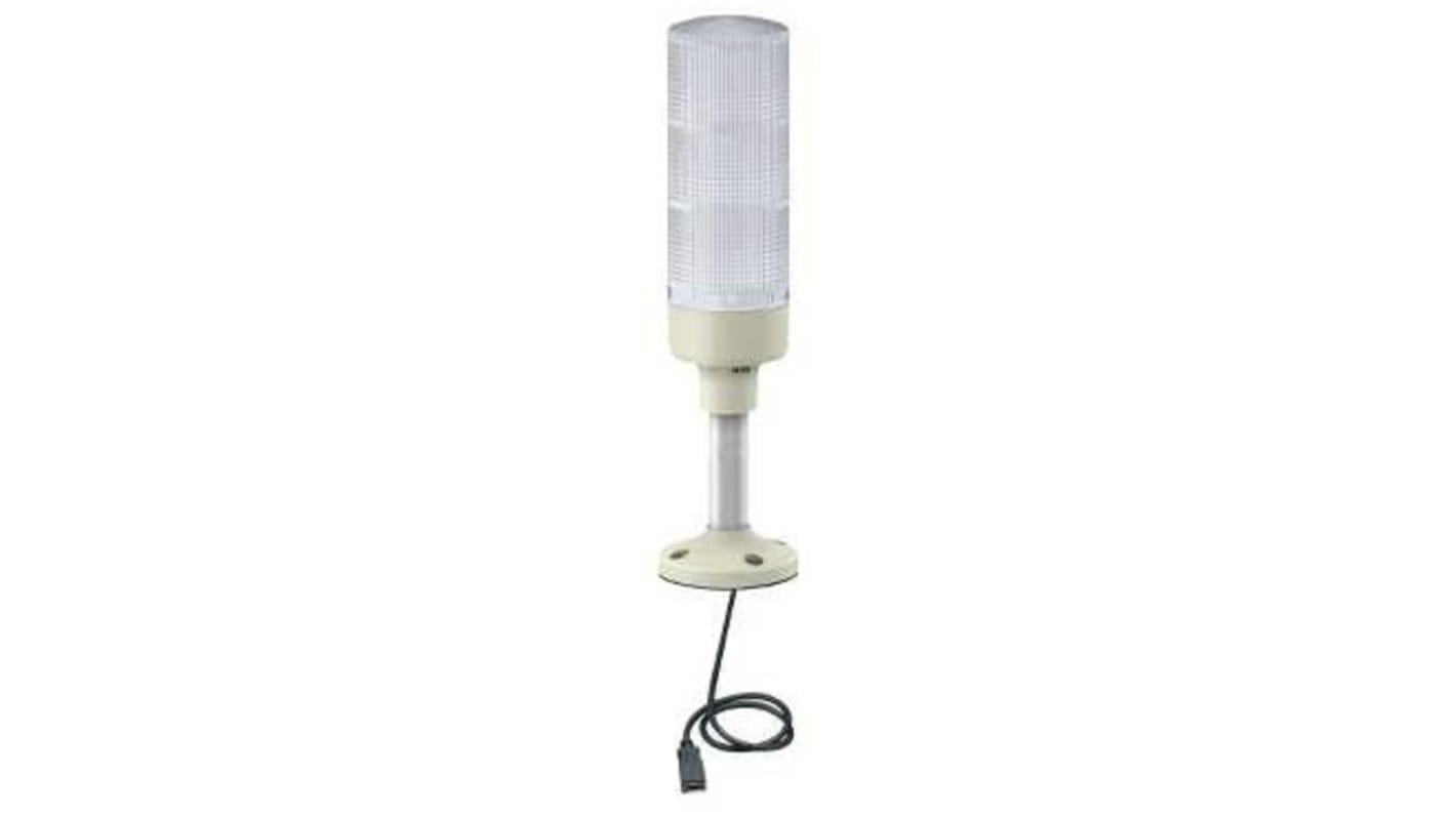 Schneider Electric Harmony XVG Series Clear Buzzer Signal Tower, 3 Lights, 5 V, Tube Mount