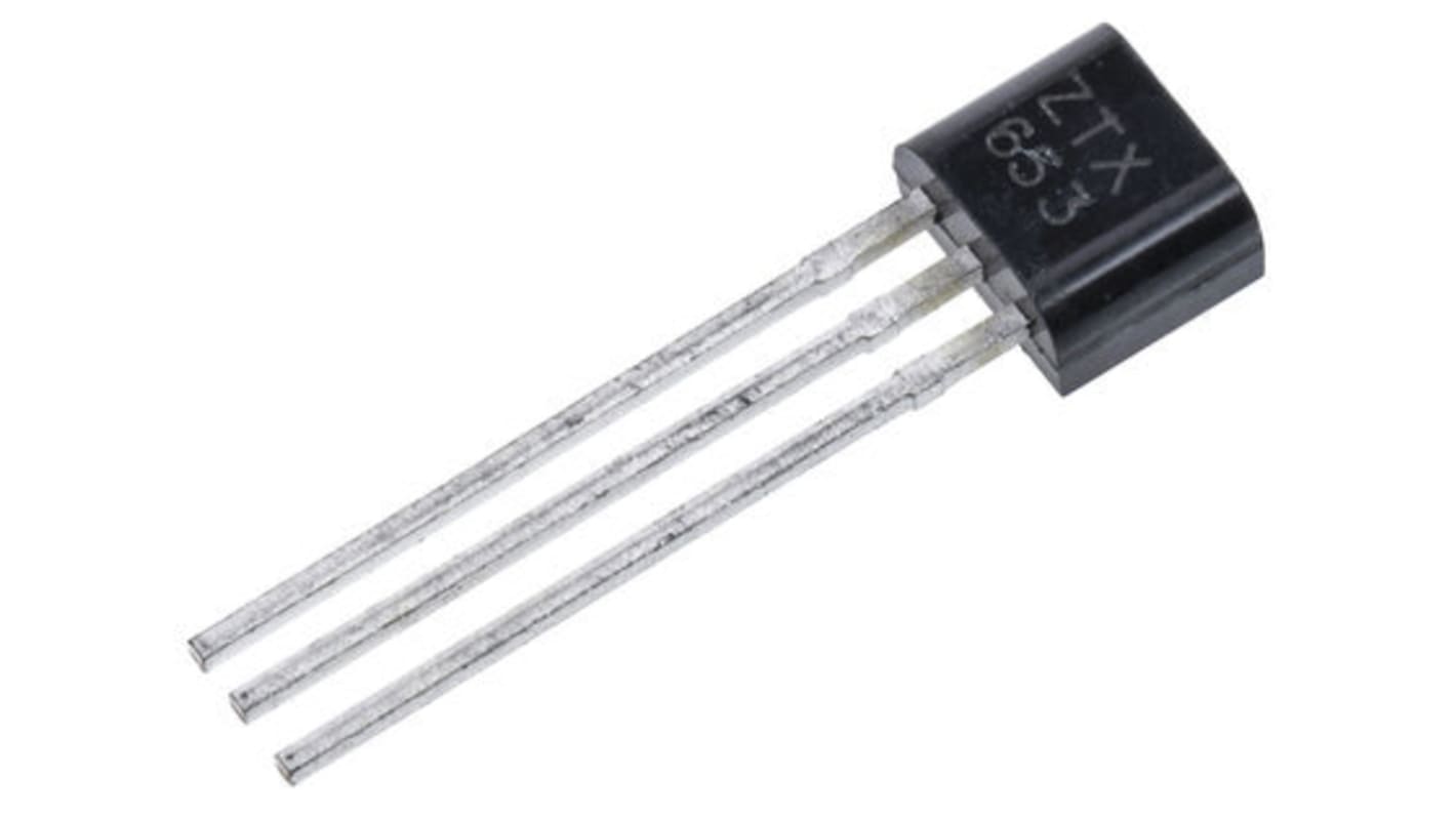 DiodesZetex ZTX653 THT, NPN Transistor 100 V / 2 A 175 MHz, TO-92 3-Pin