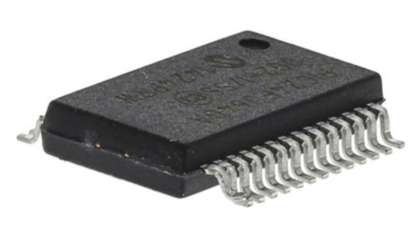 Microcontrolador Microchip PIC24FJ64GA002-I/SS, núcleo PIC de 16bit, RAM 8 kB, 32MHZ, SSOP de 28 pines