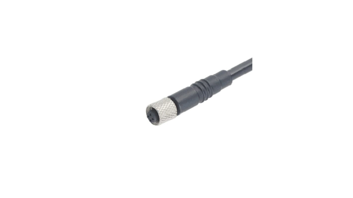 Binder Straight Female 4 way M5 to Unterminated Sensor Actuator Cable, 2m