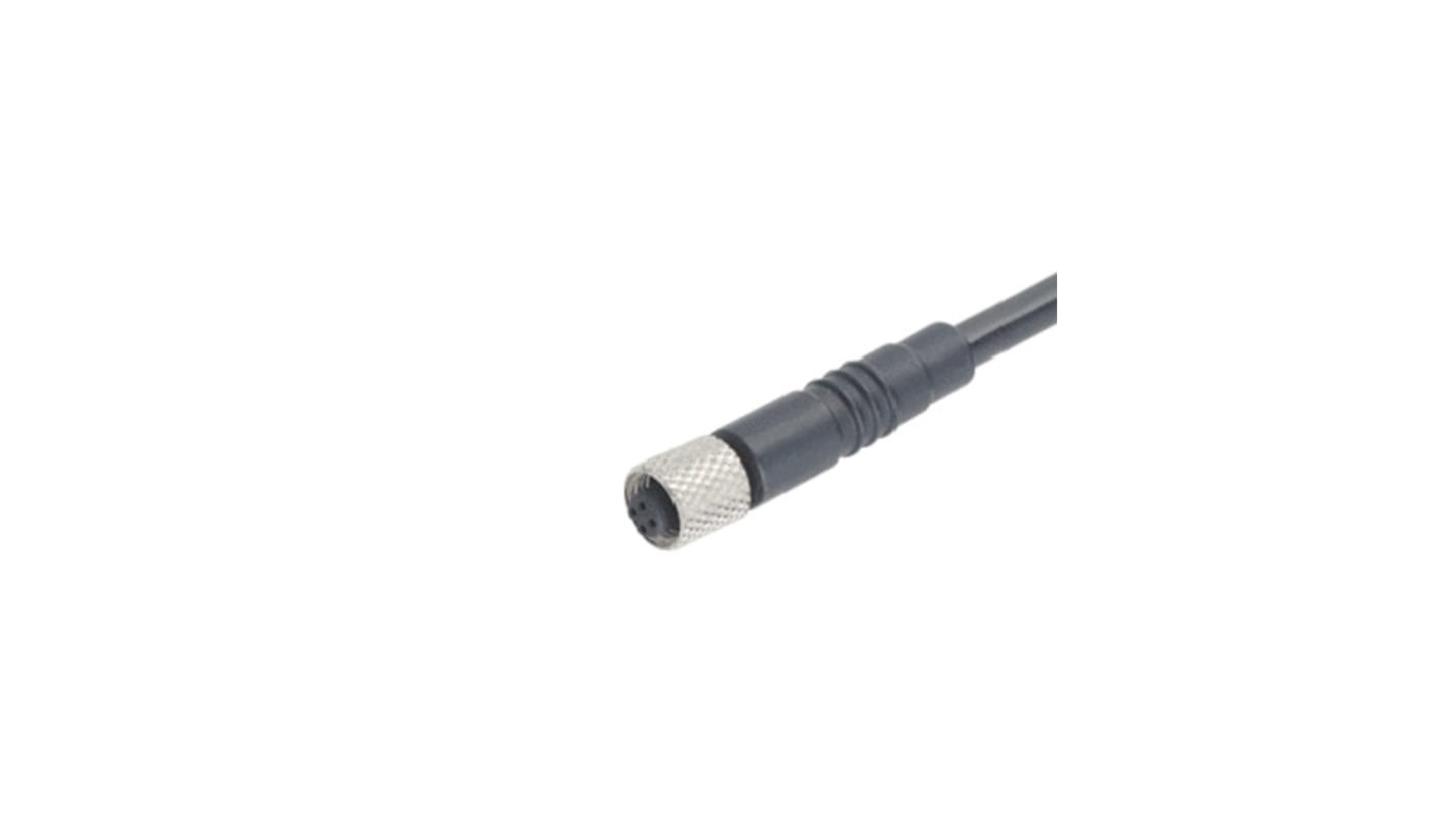 Binder Straight Female 3 way M5 to Unterminated Sensor Actuator Cable, 2m