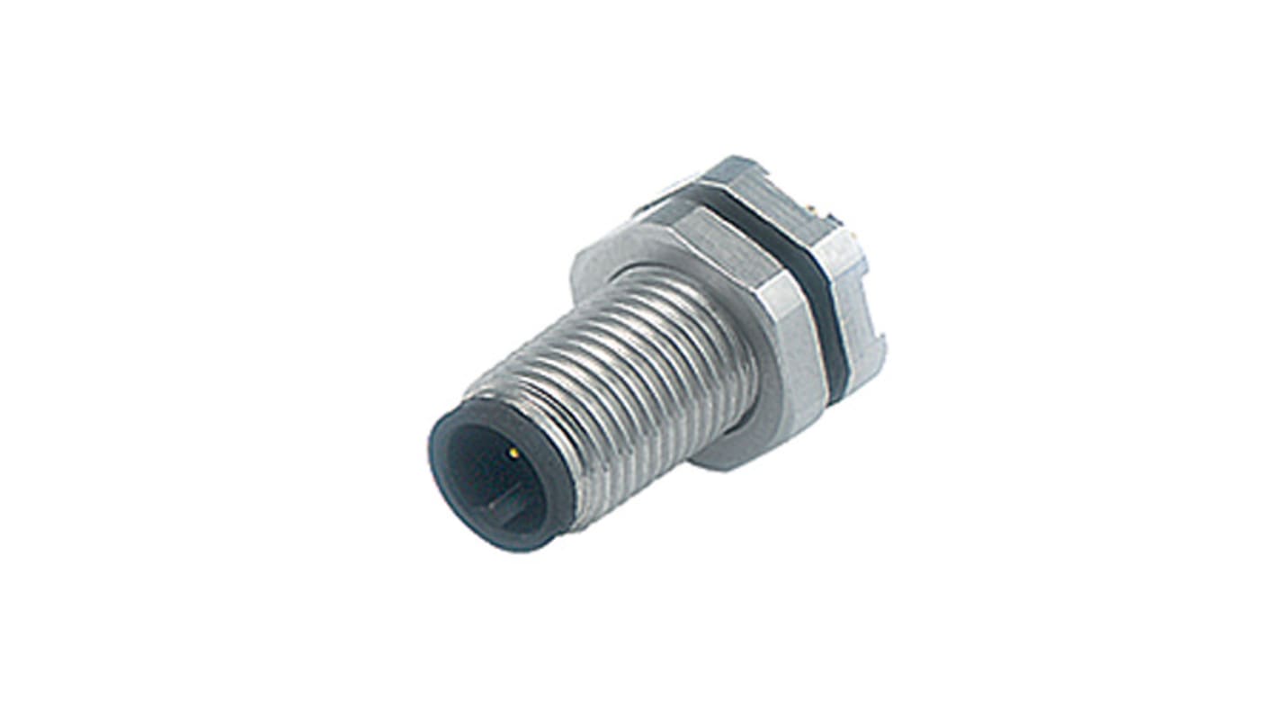 Binder Circular Connector, 3 Contacts, Panel Mount, M5 Connector, Socket, Male, IP67, 707 Series