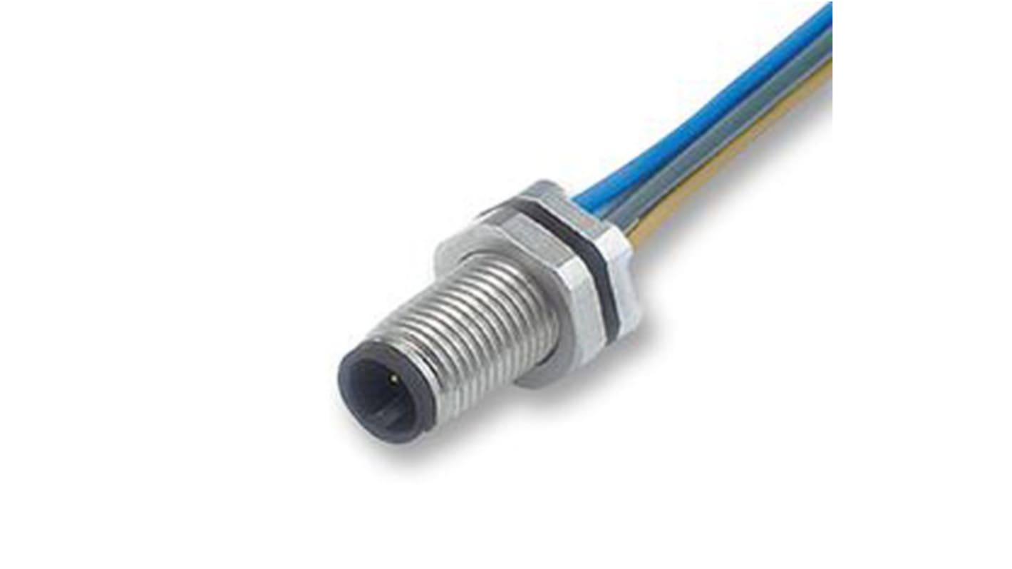 Binder Circular Connector, 3 Contacts, Panel Mount, M5 Connector, Socket, Male, IP67, 707 Series