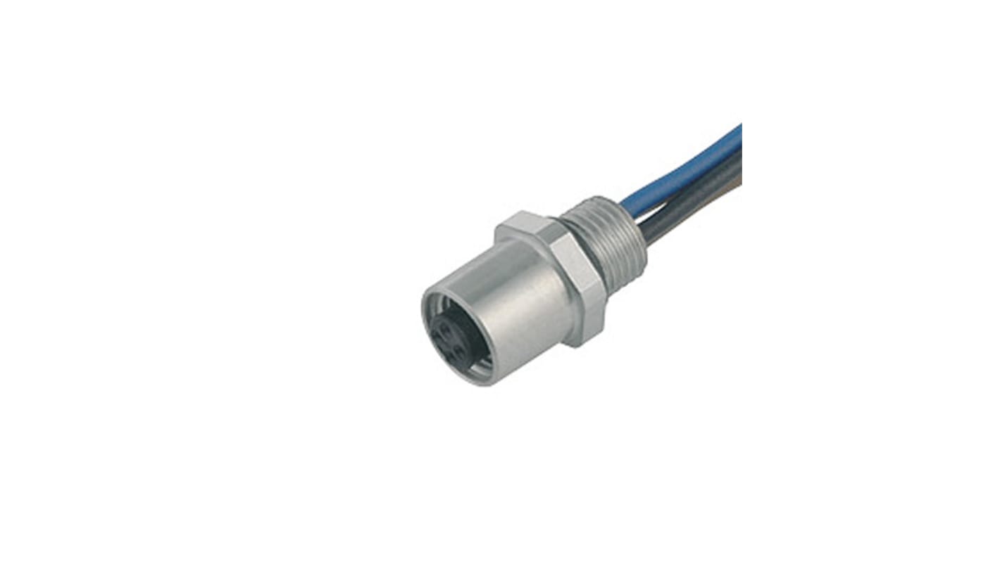 binder Circular Connector, 4 Contacts, Panel Mount, M5 Connector, Socket, Female, IP67, 707 Series