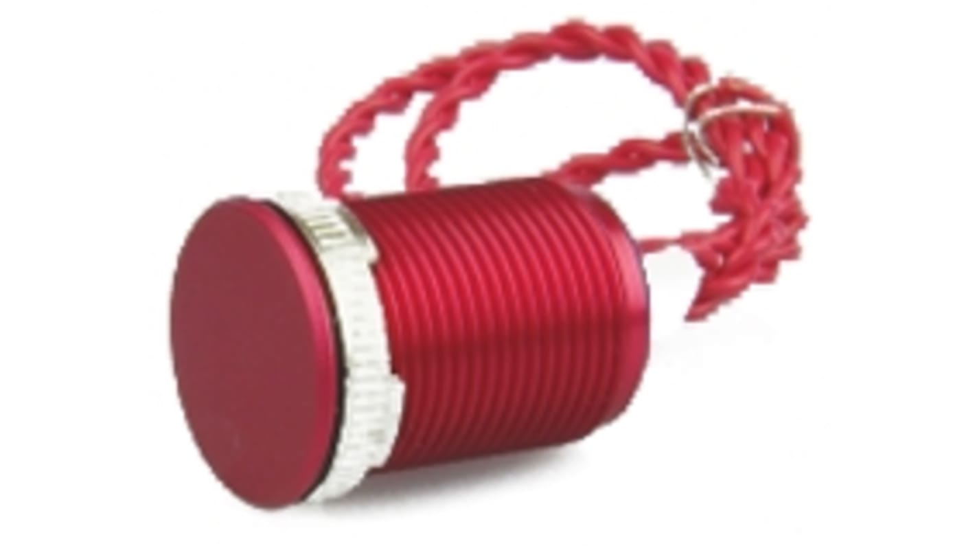 Interruttore piezoelettrico 732104-691, rosso, foro passante, IP67, -40 → +105°C