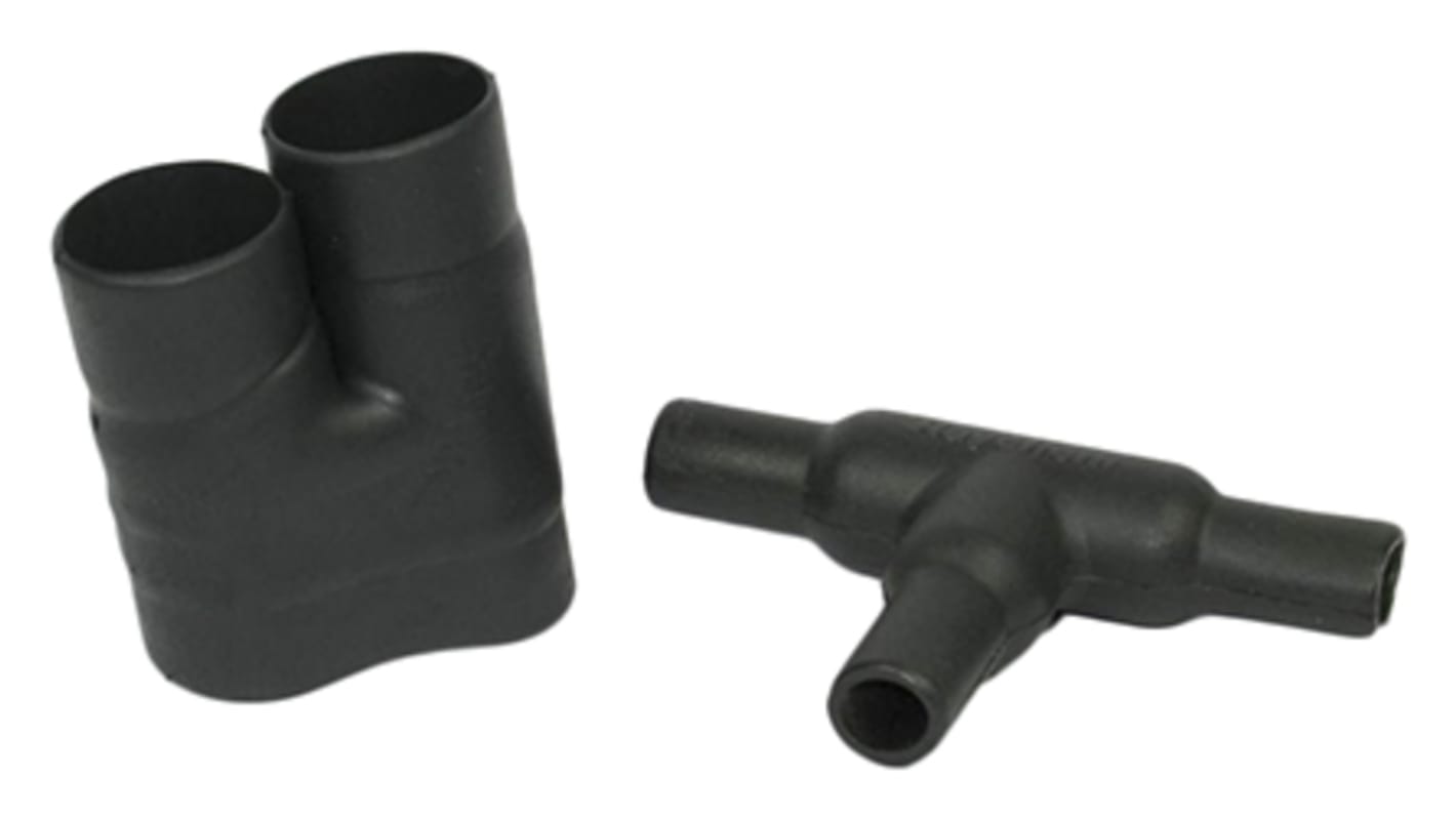 TE Connectivity T Joint Black, Elastomer, 20mm