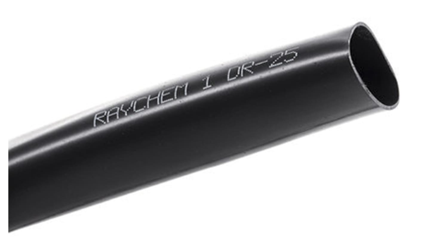 TE Connectivity Heat Shrink Tubing, Black 25.4mm Sleeve Dia. x 30m Length 2:1 Ratio, DR-25-TW Series