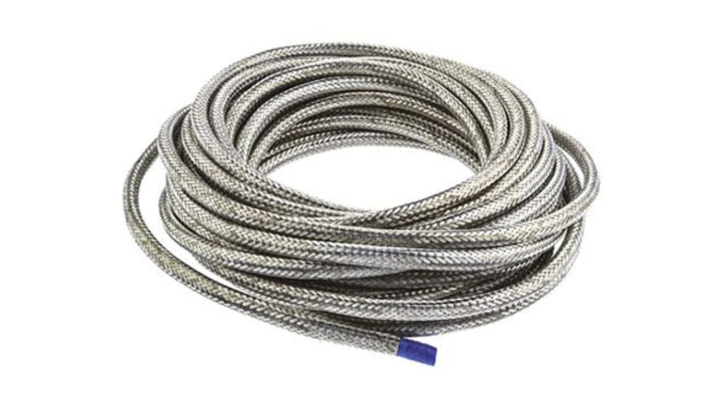 TE Connectivity Expandable Braided Copper Silver Cable Sleeve, 12.5mm Diameter, 100m Length, RayBraid Series