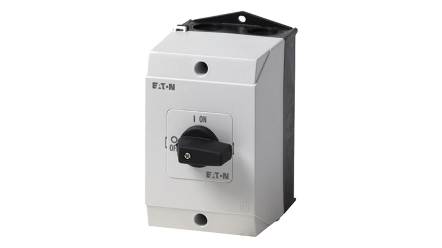 Eaton, DPST 2 Position 90° Changeover Switch, 690 V ac, 20 A, Rotary Knob Actuator