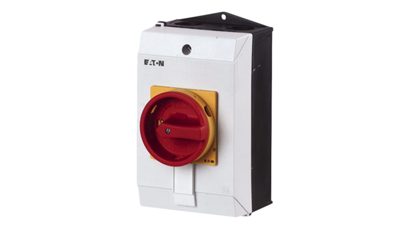 Eaton 3P+N Pole Surface Mount Isolator Switch - 20A Maximum Current, 6.5kW Power Rating, IP65