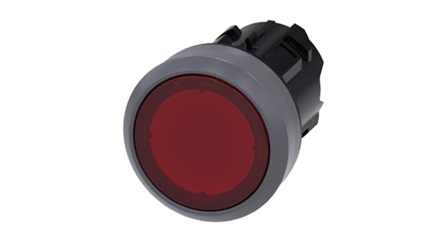 Siemens SIRIUS ACT Series Red Momentary Push Button Head, 22mm Cutout, IP66, IP67, IP69K