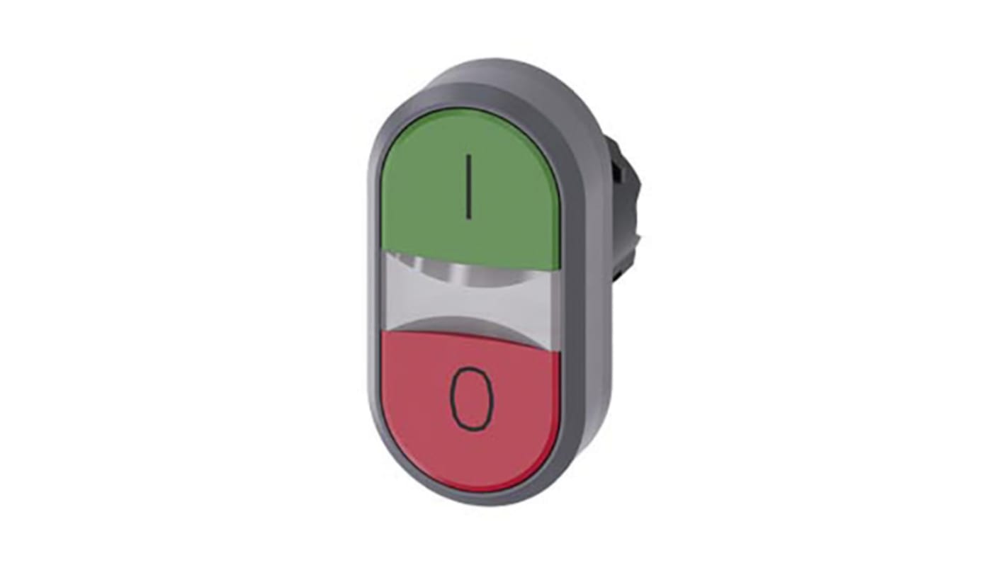 Siemens SIRIUS ACT Series Green, Red Momentary Push Button Head, 22mm Cutout, IP66, IP67, IP69K