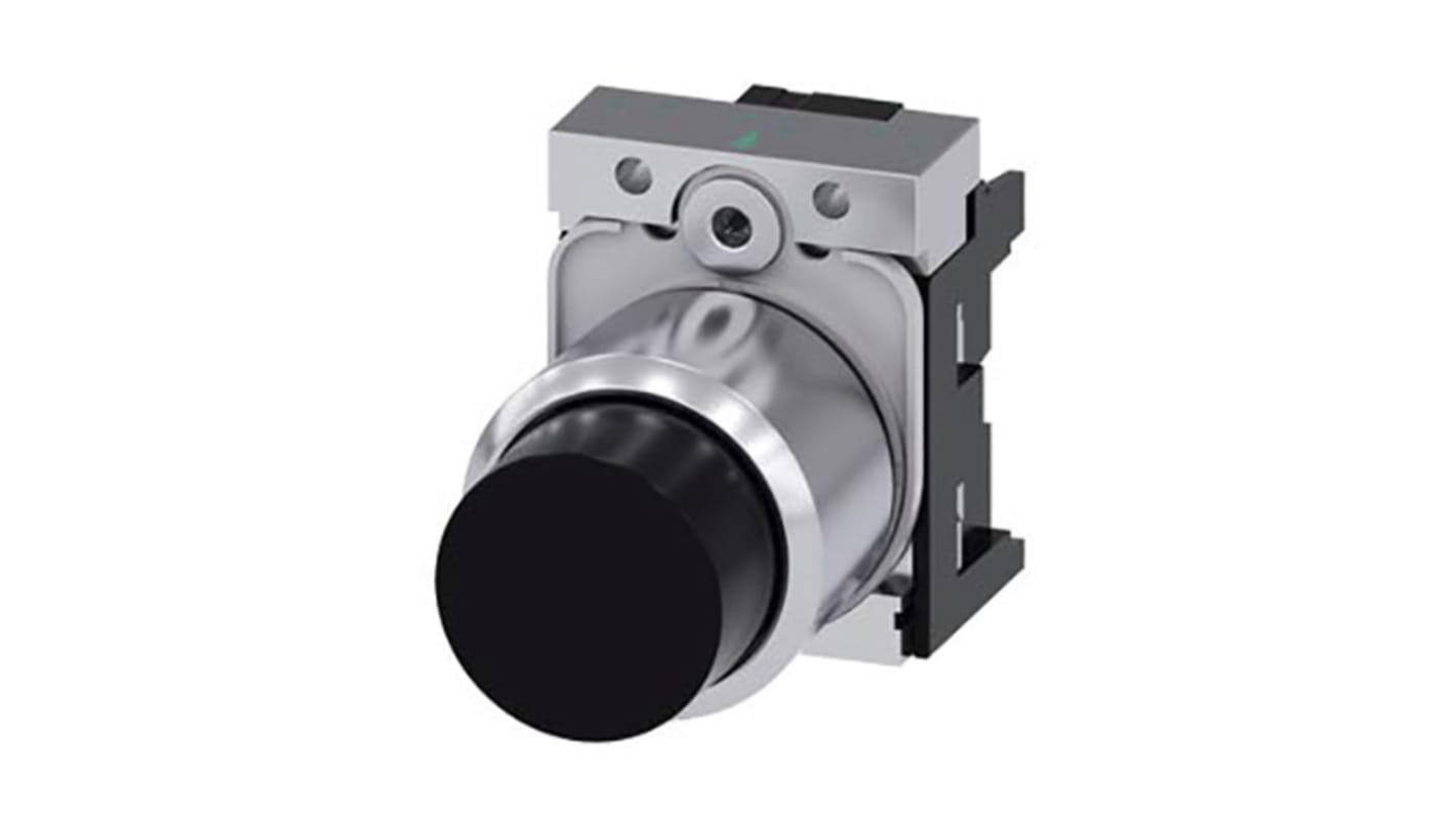 Siemens SIRIUS ACT Series Black Momentary Push Button Head, 22mm Cutout, IP66, IP67, IP69K