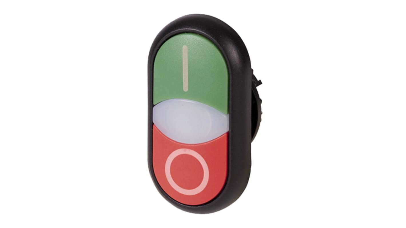 Eaton RMQ Titan M22 Series Green, Red Momentary Push Button, 22mm Cutout, IP66