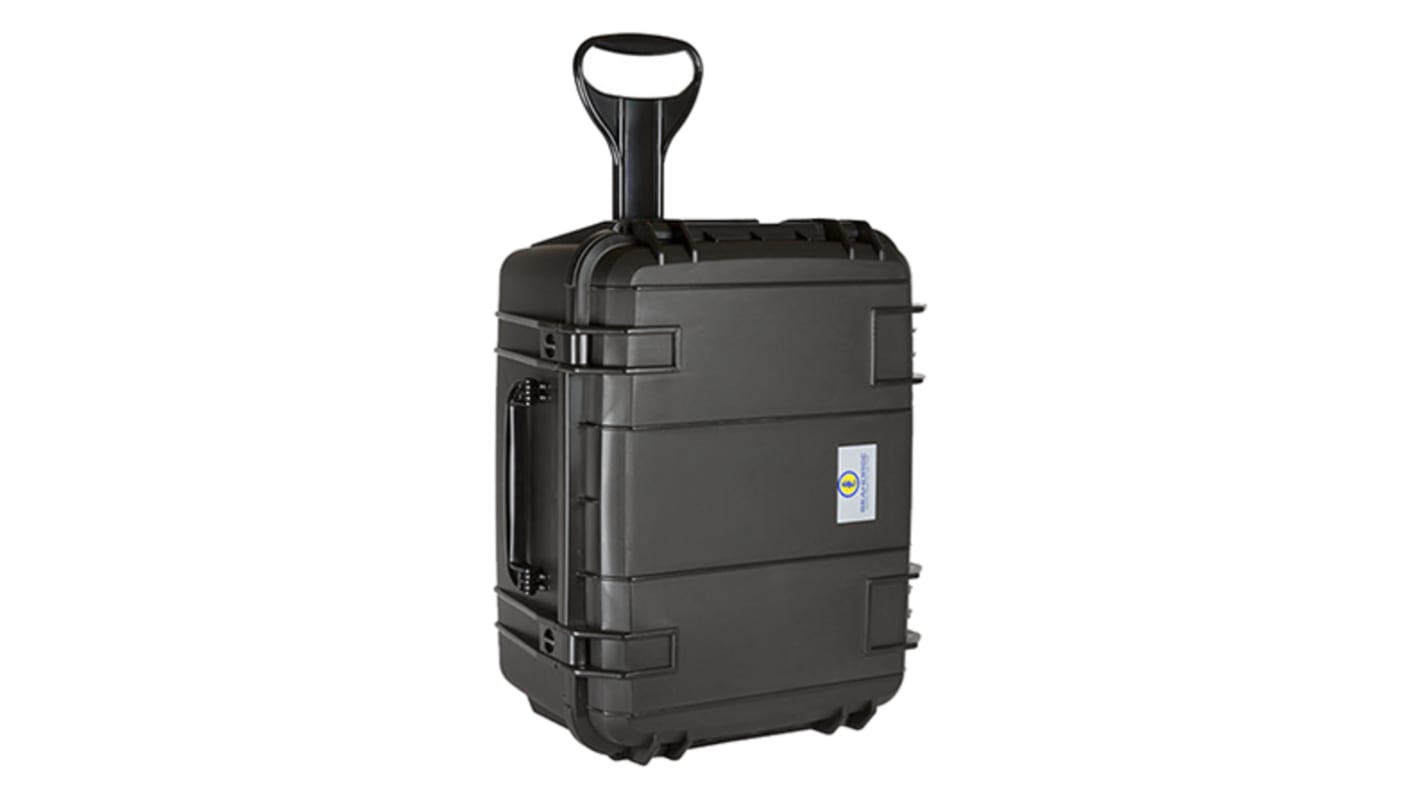 Maleta de transporte Serpac SE de PP Negro, dim. ext. 384 x 709 x 566mm, con ruedas, 10.3kg