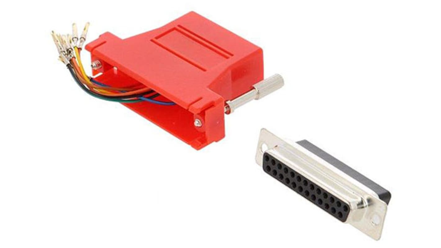 Adaptador D-Sub MH Connectors de D-Sub de 25 vías Macho a RJ45 Hembra