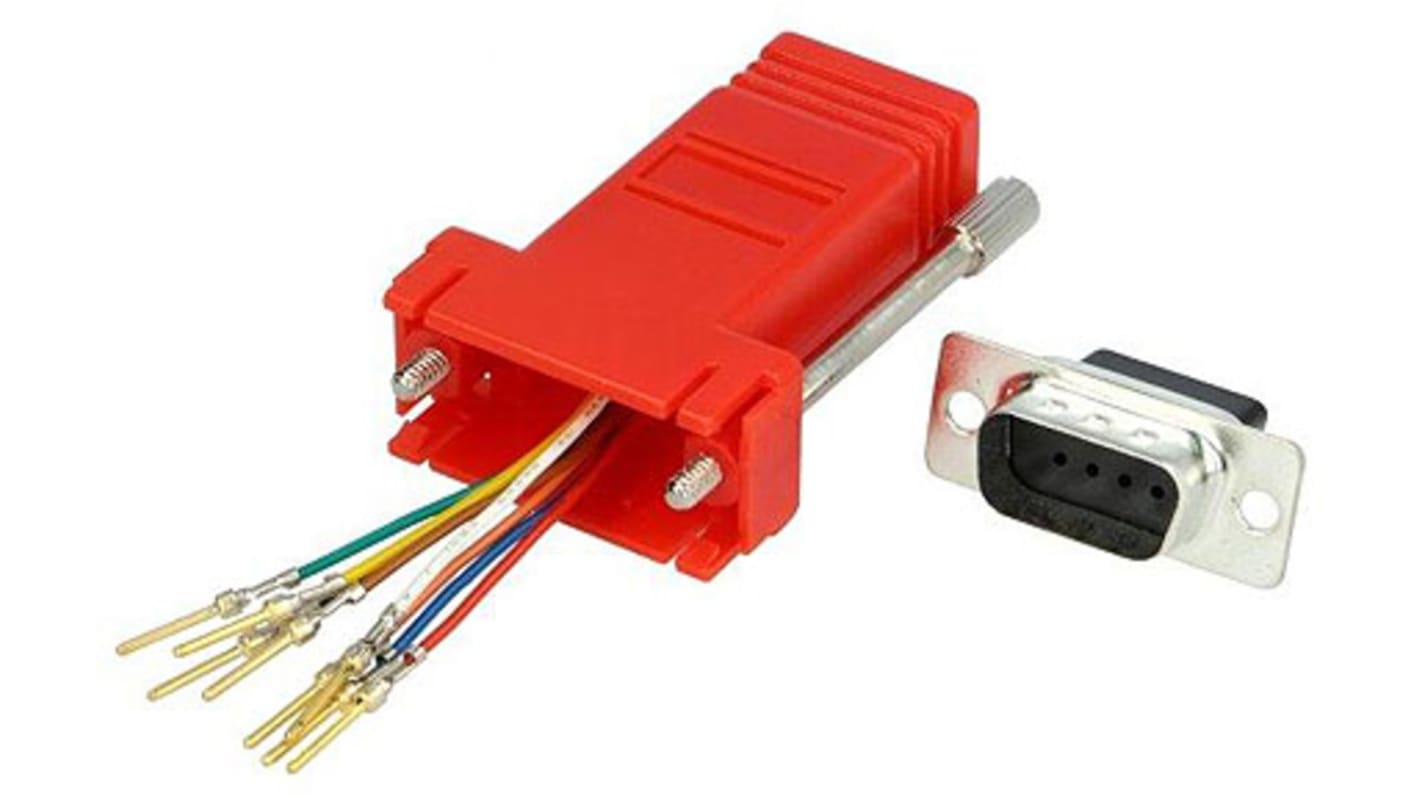 Adattatore D-sub MH Connectors, da Femmina D-Sub a 9 vie, a Femmina RJ45