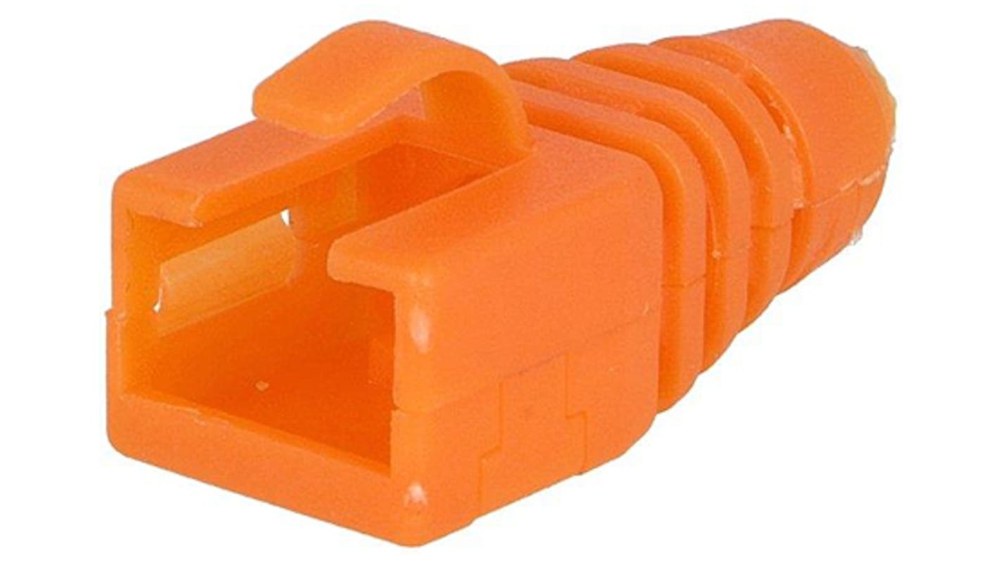 Manžeta konektoru RJ, RJ45, Oranžová, Ano, šířka: 14.1mm, hloubka: 10mm, délka: 28.7mm