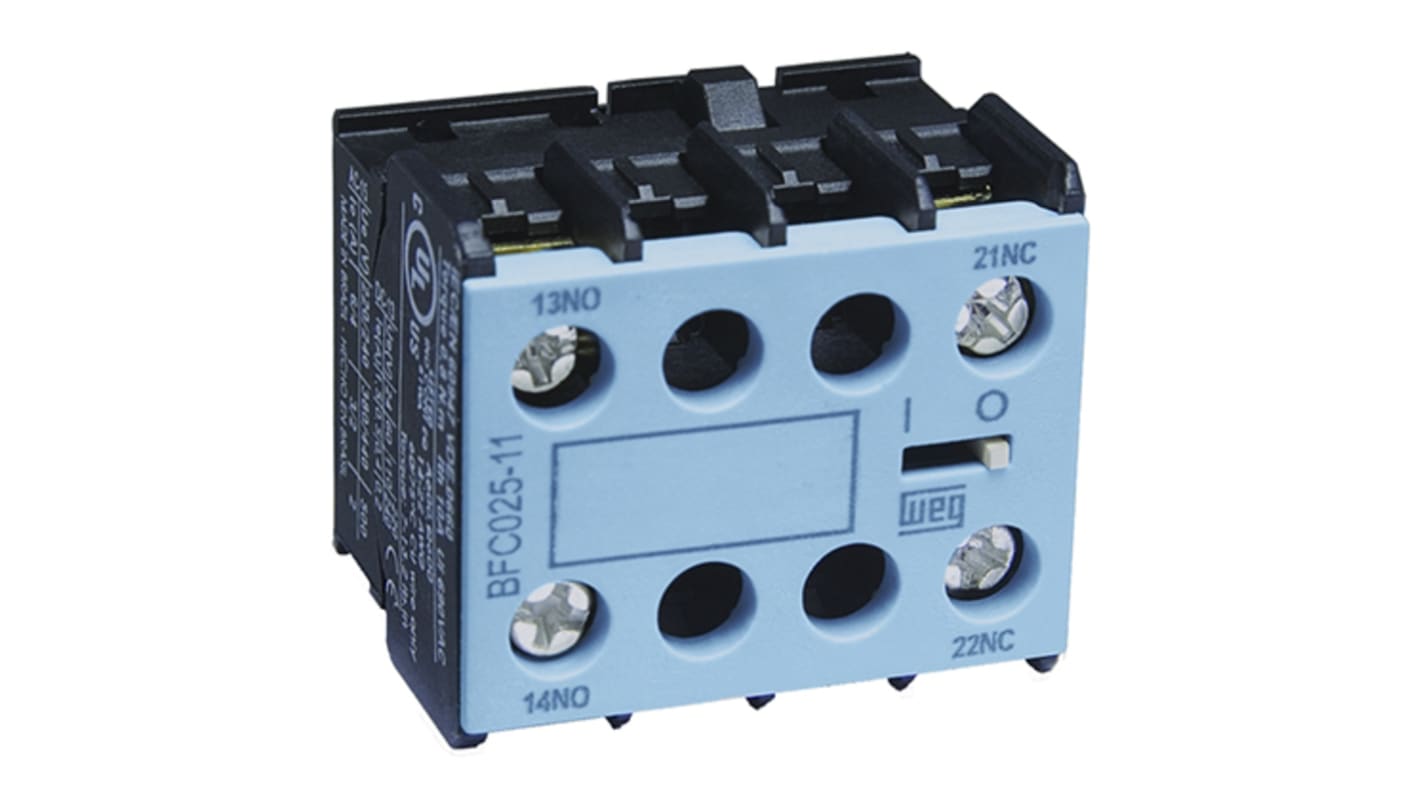 Blok pomocných kontaktů, řada: BFC025 Přední montáž se šroubem 2NC 10 A 690 V AC