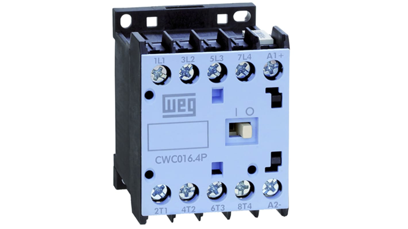 WEG CWC Contactor, 230 V ac Coil, 4-Pole, 12 A, 5.5 kW, 4NO, 690 V ac