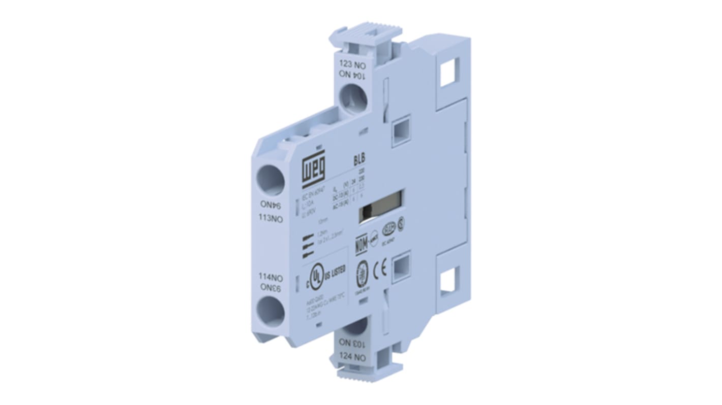 Blok pomocných kontaktů, řada: BLB Boční montáž se šroubem 2NC 10 A 690 V AC