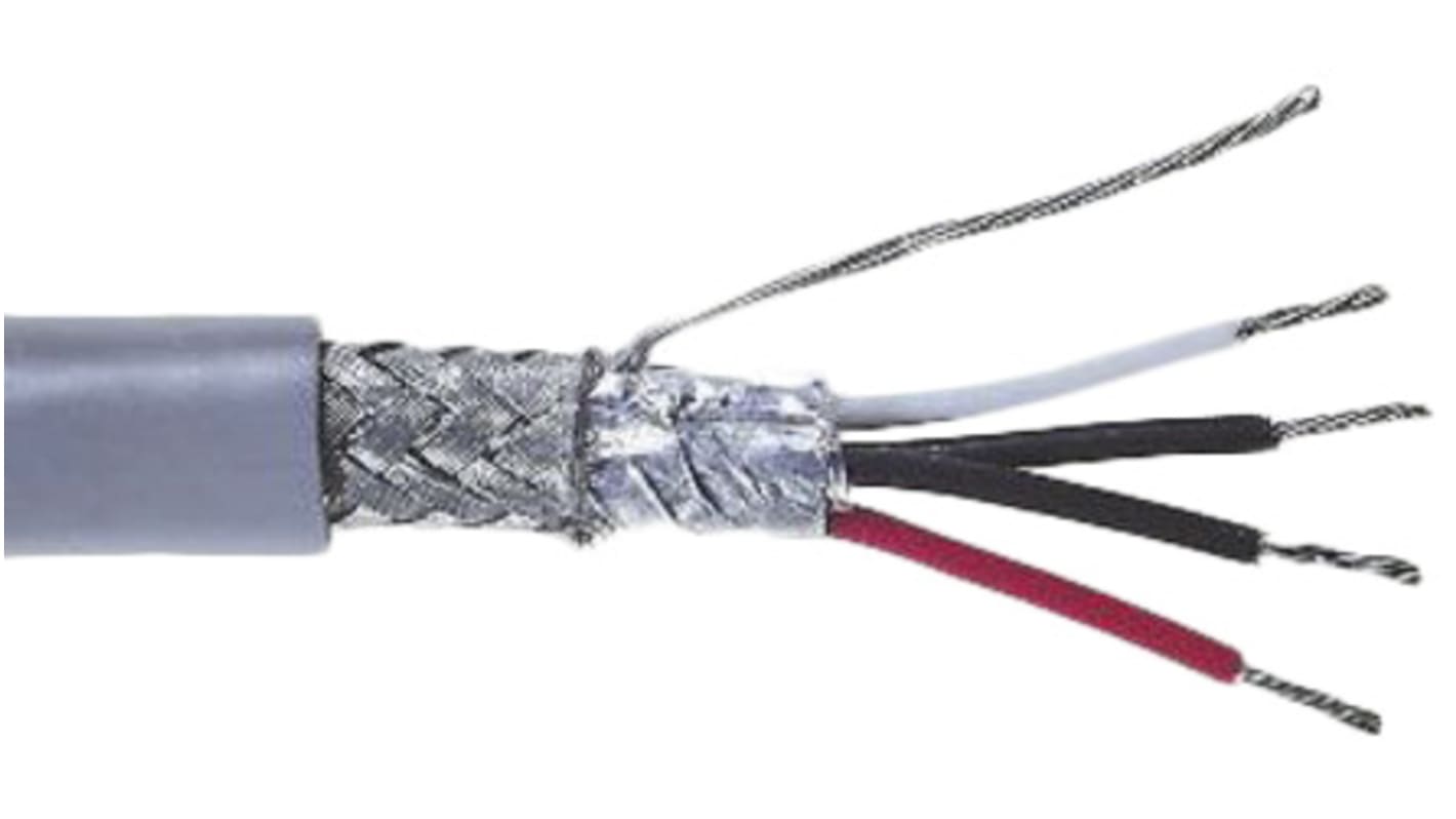 Câble industriel multipaire RS PRO, 2 paires 0,2 mm² 24 AWG, Blindé RS-422, 500m